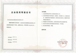 2022年市建筑AAA级信用企业